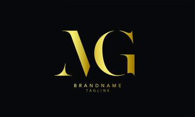 
Alphabet letters Initials Monogram logo MG, GM, M and G
