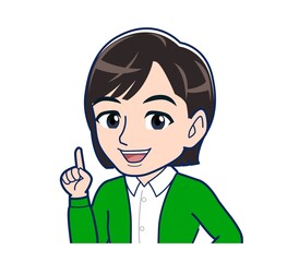 Beautiful woman in a green cardigan