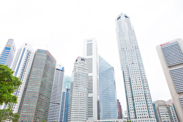 Fototapeta na wymiar シンガポールの高層ビル群