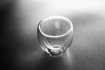 Close up of empty glass 