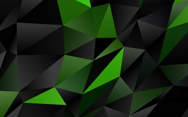 Light Green vector low poly cover.