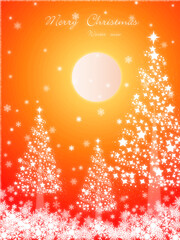 クリスマス　トリプルツリー　オレンジ