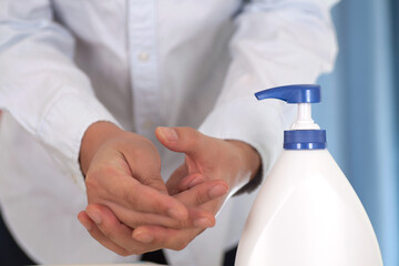 Use hand sanitizer to wash your hands