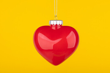 Obraz premium Decorative Heart over yellow