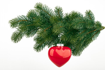 Red decorative christmas heart