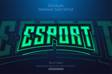 Esport Green Editable Premium Text Style Effect