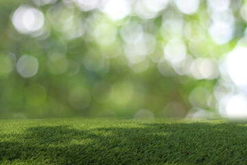 Natural green background It is a lawn with a blurred green background. Bokeh can be used as a background.