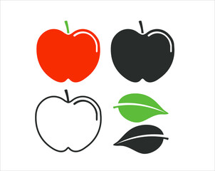 A collections of apple icon.
