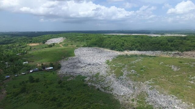 Duquesa landfill near Santo Domingo city. Aerial view