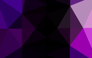 Obraz premium Dark Purple vector triangle mosaic template.