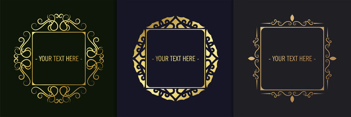 Luxury vintage ornamental frame collection