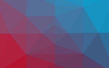 Obraz premium Light Blue, Red vector polygonal background.
