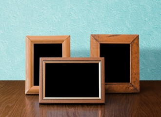 photo frames on table
