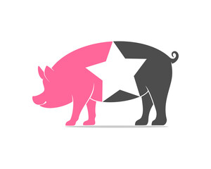 Fat pig with star inside
