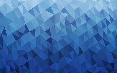 Light BLUE vector shining triangular background.