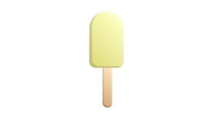 ice cream on a white background, vector illustration. appetizing, sweet, milky dessert. popsicle in white chocolate on a stick. appetizing sweet dessert for children and adults