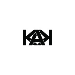 kak letter original monogram logo design