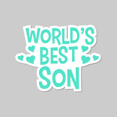 World's Best Son Sticker Graphic Illustration