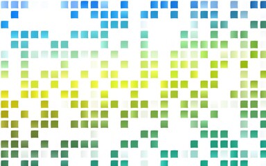 Light Blue, Yellow vector background with rectangles.