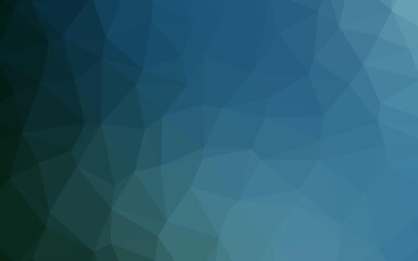 Light BLUE vector shining triangular template.