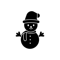 Snowman icon. winter symbol. Design template vector