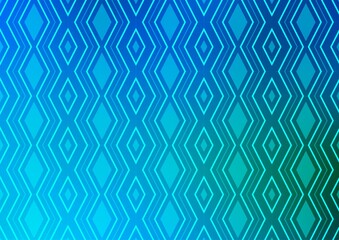Light Blue, Green vector texture with lines, rhombuses.