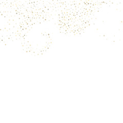 Gold Glitter Stars. Luxury Shiny Confetti.