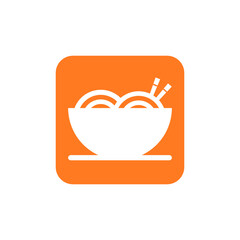 japanese ramen noodle silhouette logo design template 