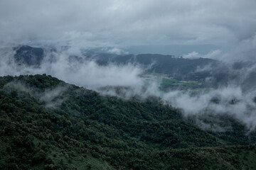 fog over the mountains