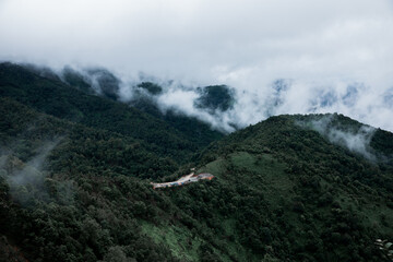 clouds over the mountains