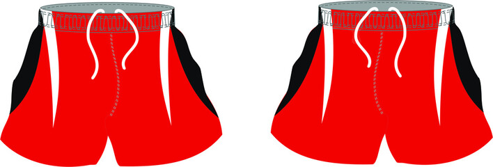 Custom Design Rugby Sublimated Shorts Mock ups illustrations templates vectors 