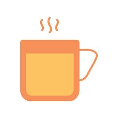 Drink Glasses Flat Icon Color Design Vector Template Illustration