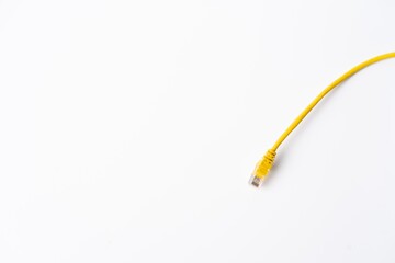 white background with LAN cable
