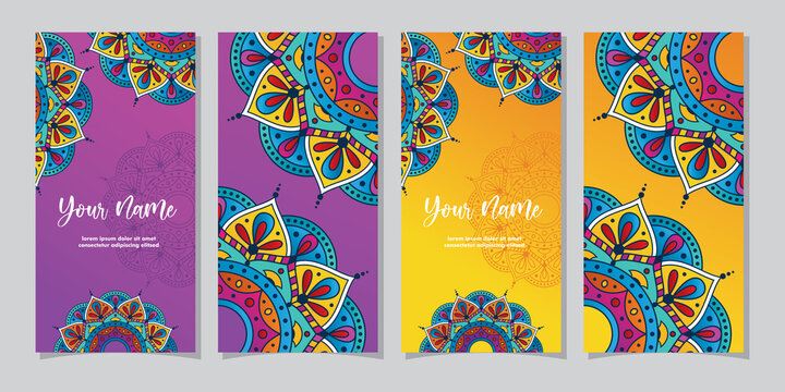 Mandala Template vector, Mandala greeting cards vector