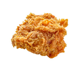 hot and crispy fried chicken isolated on a white background