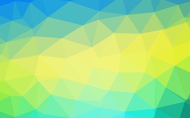 Light Blue, Yellow vector abstract mosaic backdrop.