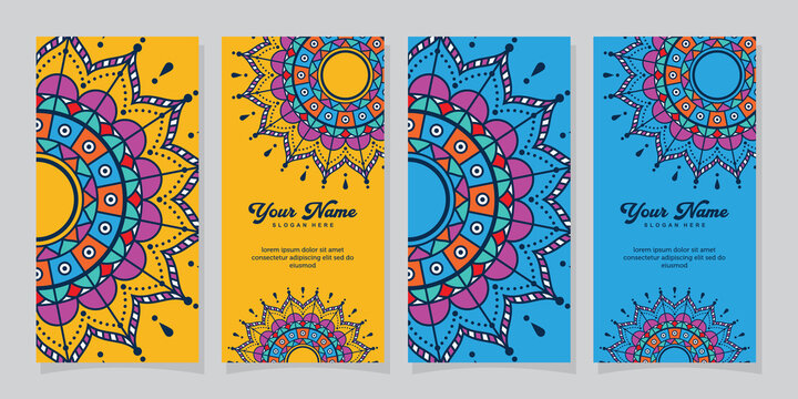 Mandala Template vector, Mandala greeting cards vector