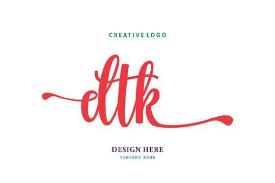 simple DTK lettering logo is easy to understand, simple and authoritative