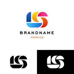 Colorful Letter LS Logo Template