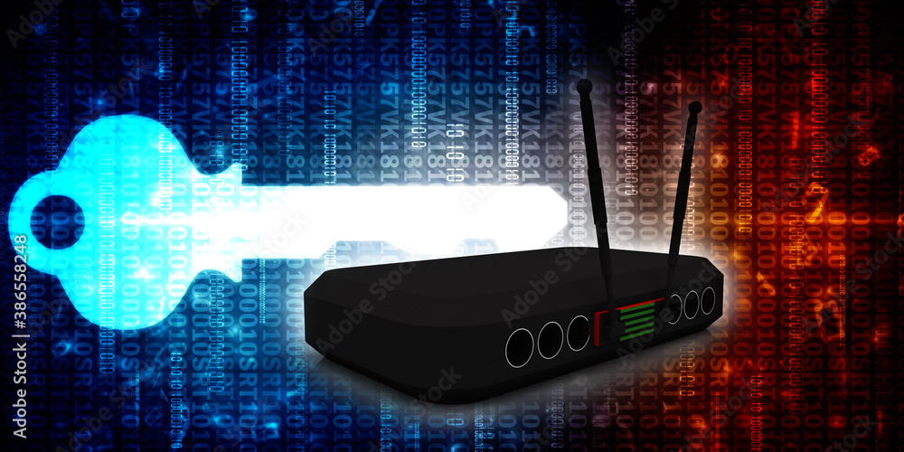 Aufkleber 3d rendering transmitter wifi