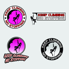 Keep Climbing no stopping illustration vector
