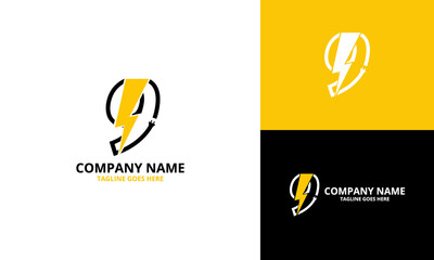 Flash initial number  9 Logo Icon Template. Illustration vector graphic. Design concept Electrical Bolt With number  nine symbol. Perfect for corporate, technology, initial , brand identity