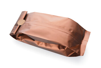 Obraz premium Blank coffee bag on white background