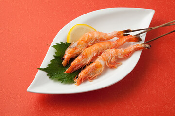 ソフトシェルシュリンプ　　　海老　塩焼き