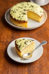 Piece of lemon cake