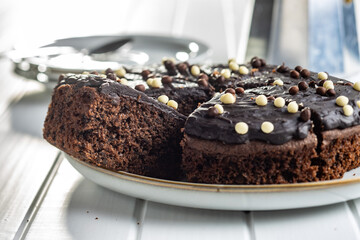 Sweet chocolate cake.