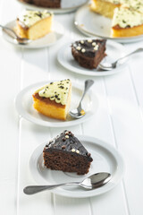 Piece of chocolate cake.