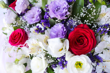 floral background. bouquet of colorful flowers