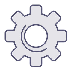Gear mechanism, processing or loading icon, progress vector