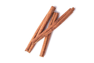 Cinnamon reality in isolated with clipping path.